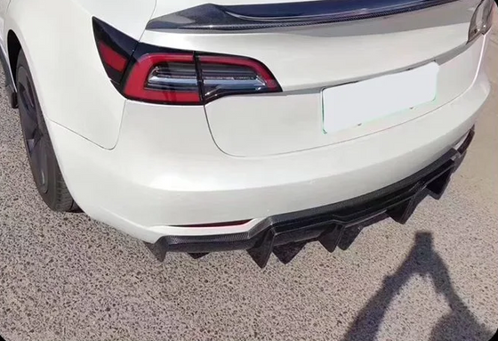 Model 3 V Style Carbon Fiber Diffuser