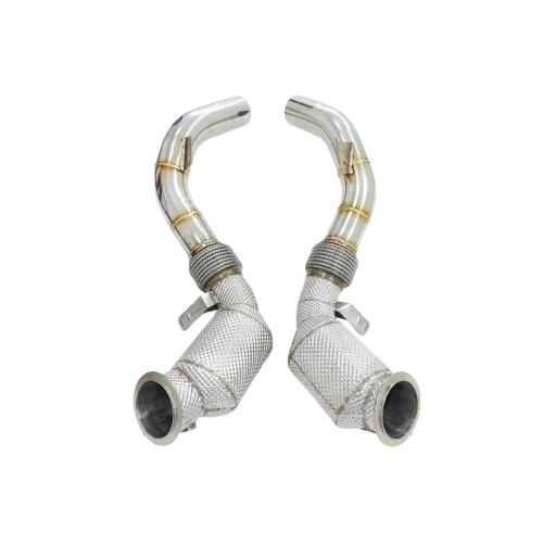 N63 Catless Downpipes With Heat Shield