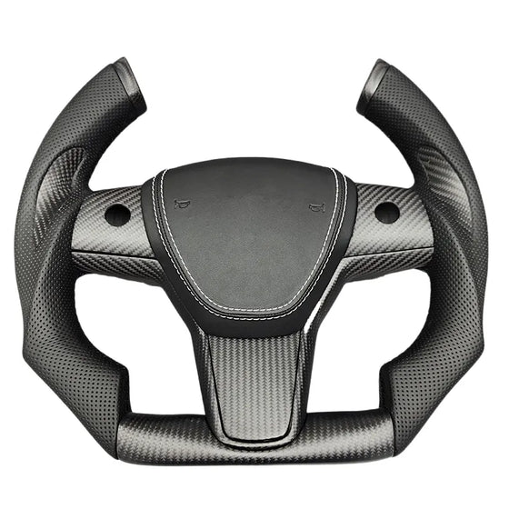 Model 3/Y Yoke Style Carbon Fiber Steering Wheel Replacement