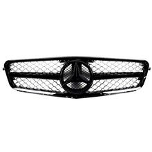  W204 C Class AMG Style Gloss Black Front Grill Replacement